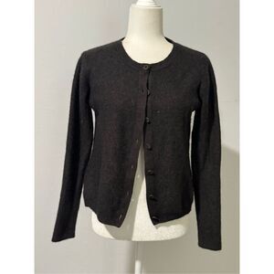 Inhabit Brown button front Cashmere sweater M